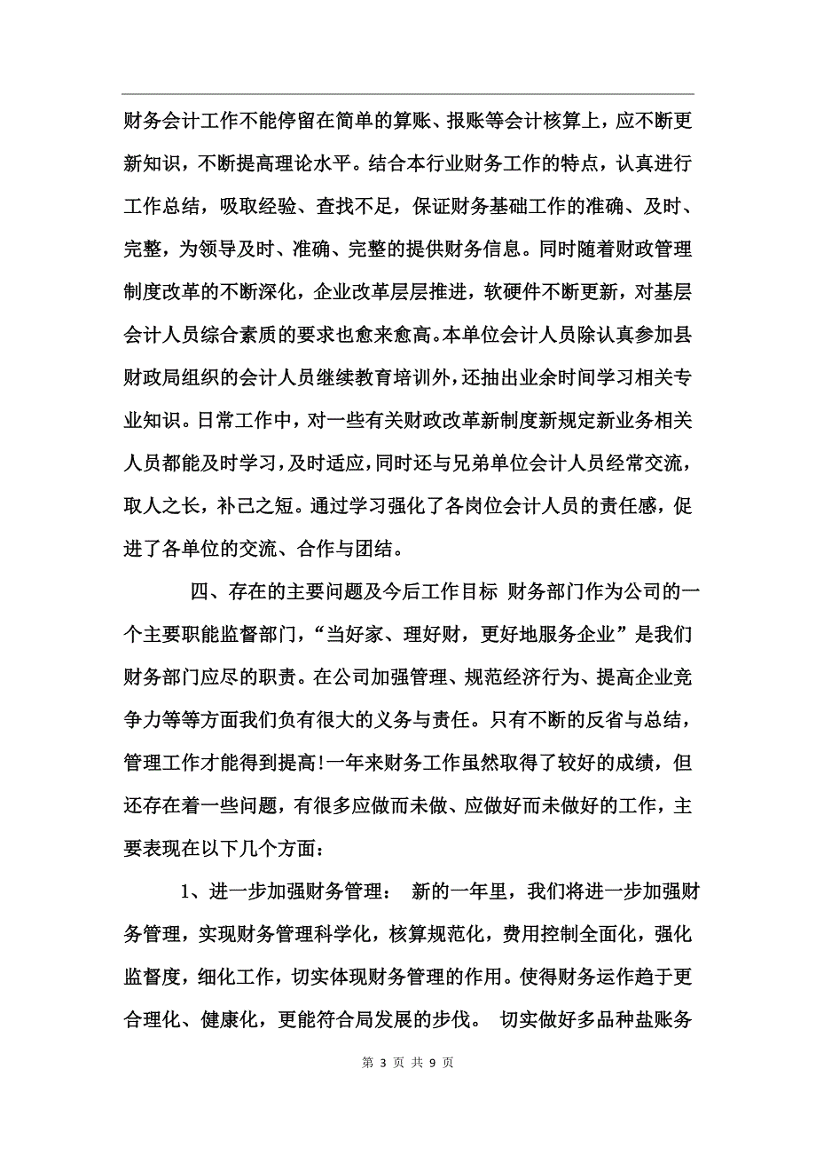 公司财务年终工作总结模板_第3页