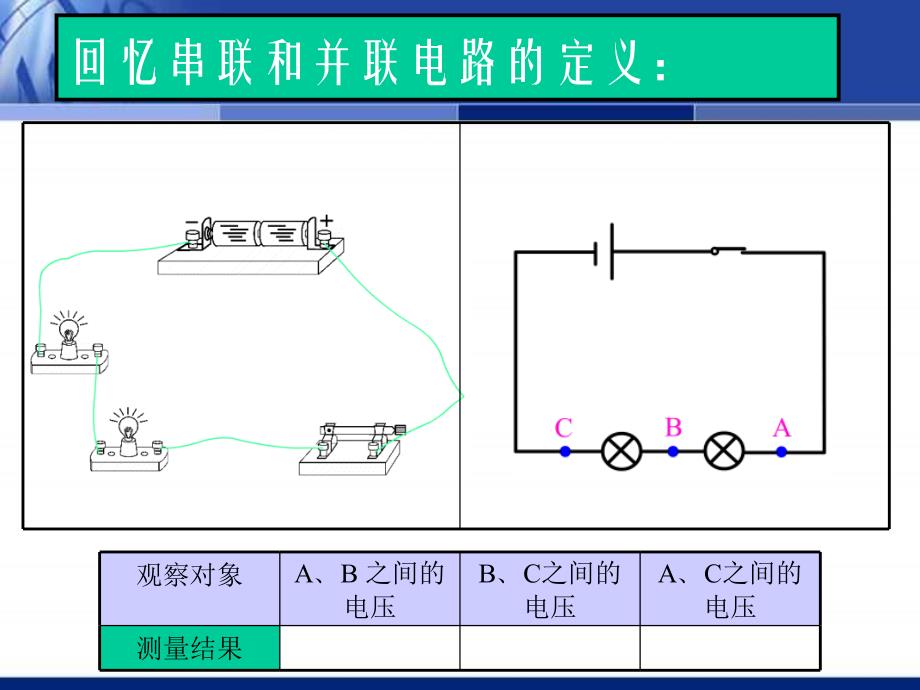 初中物理课件：探究串联电路和并联电路的电压_第2页