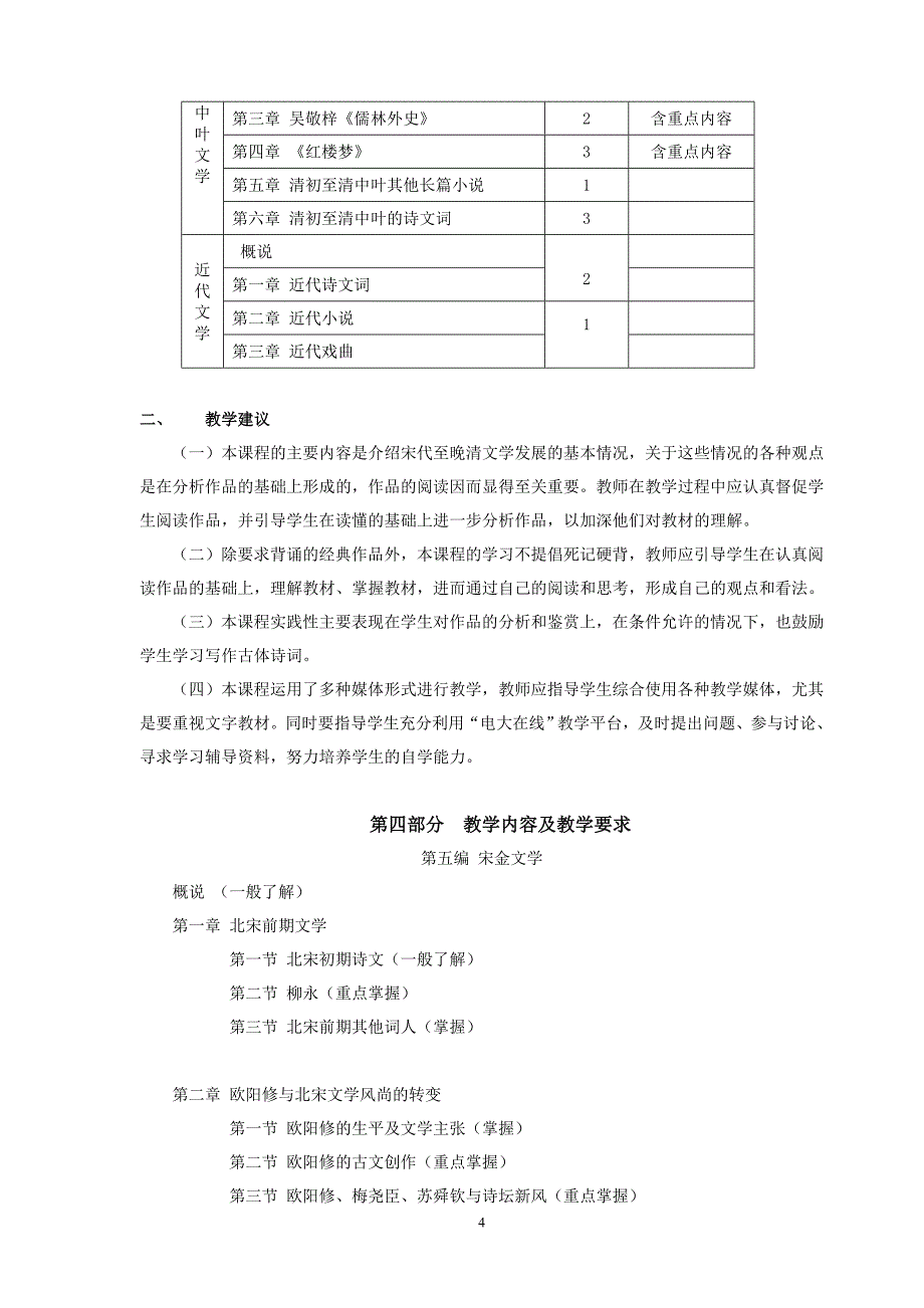 中央广播电视大学汉语言文学专业开放专科_第4页