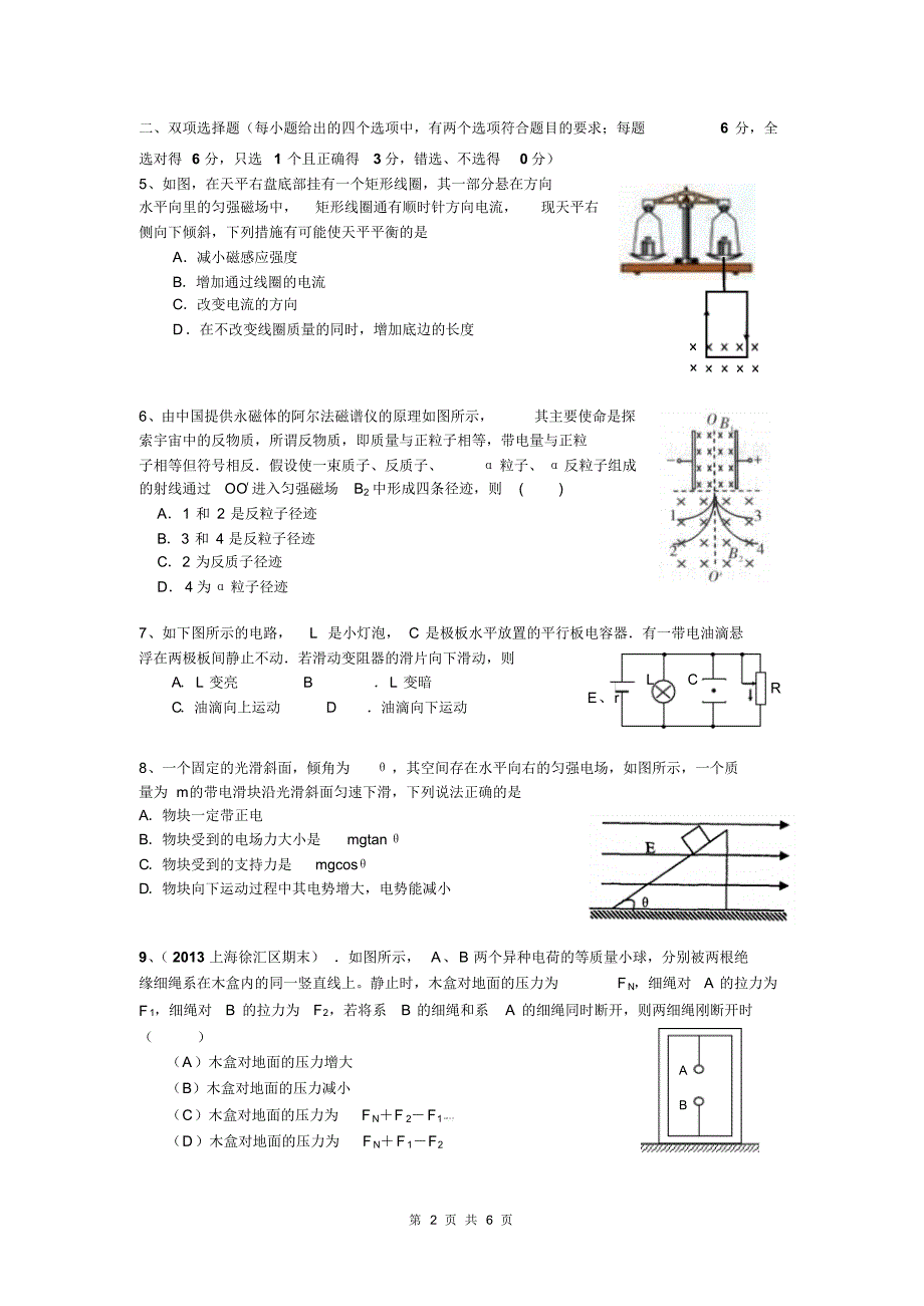 专题01力与物体的平衡-电磁学(B)李广凌_第2页