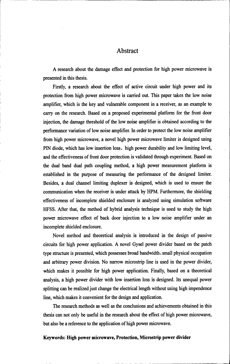 射频电路抗高功率微波关键技术研究_第3页