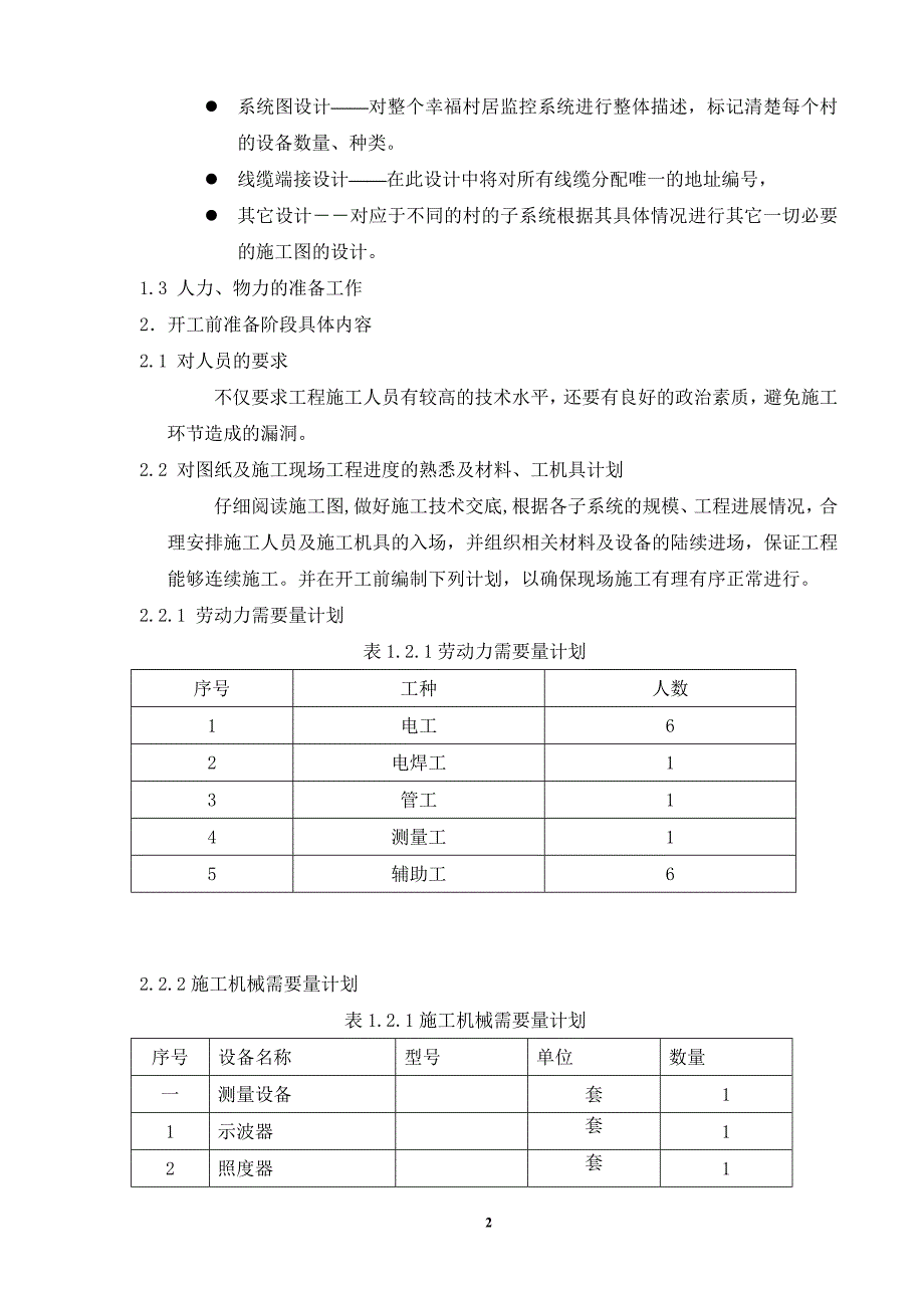 红旗镇技防村居监控设备等采购工程施工组织_第2页