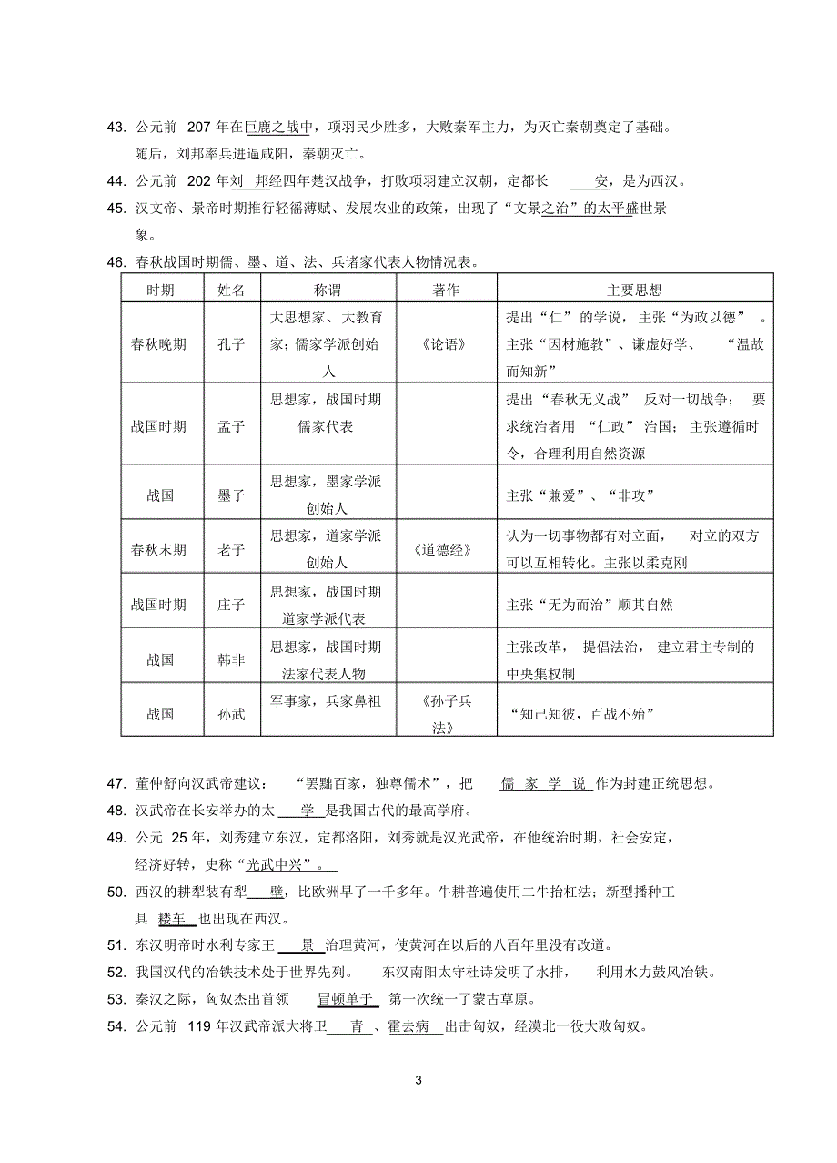 七年级历史上册复习提纲_第3页