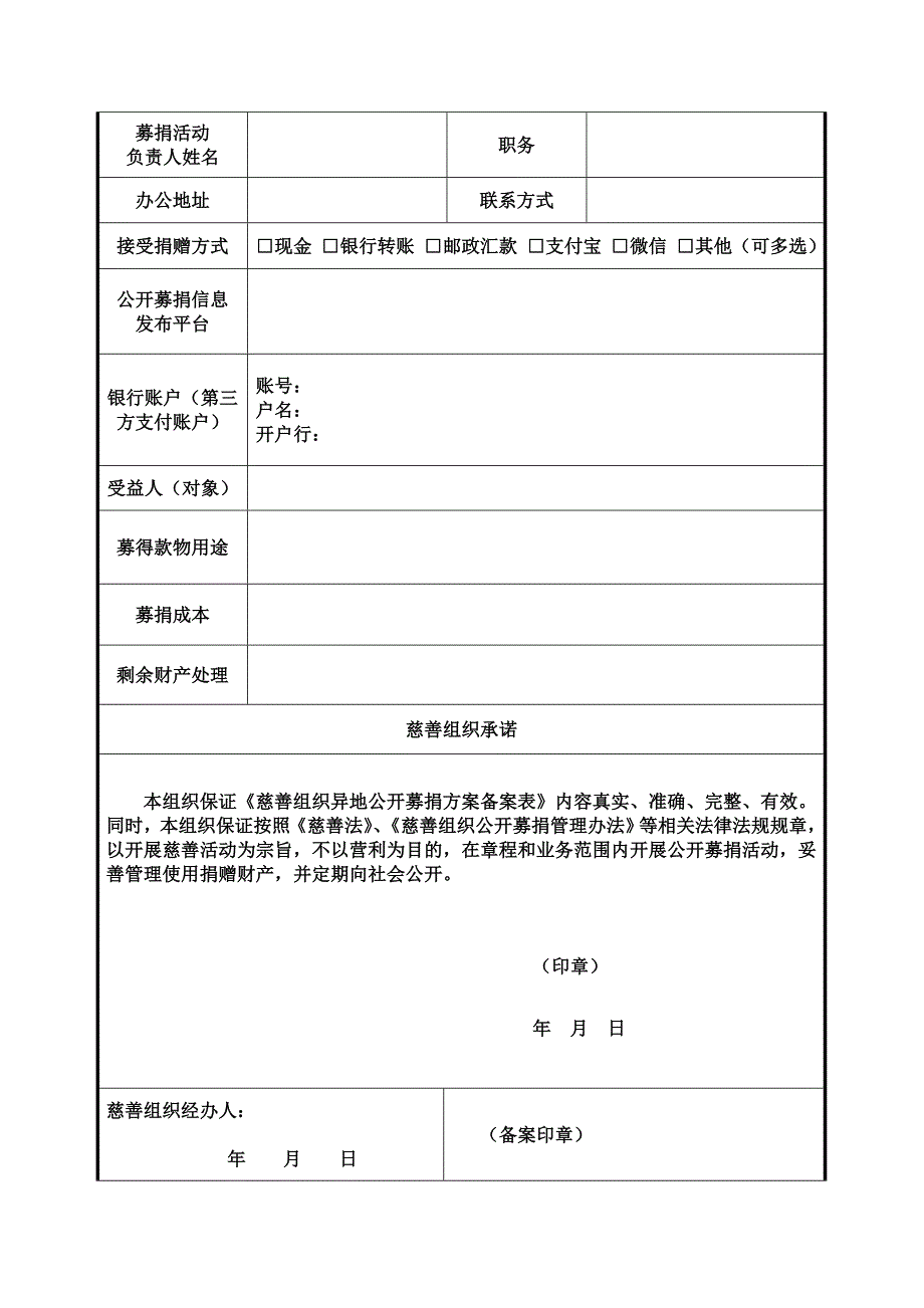 慈善组织公开募捐方案备案表_第2页