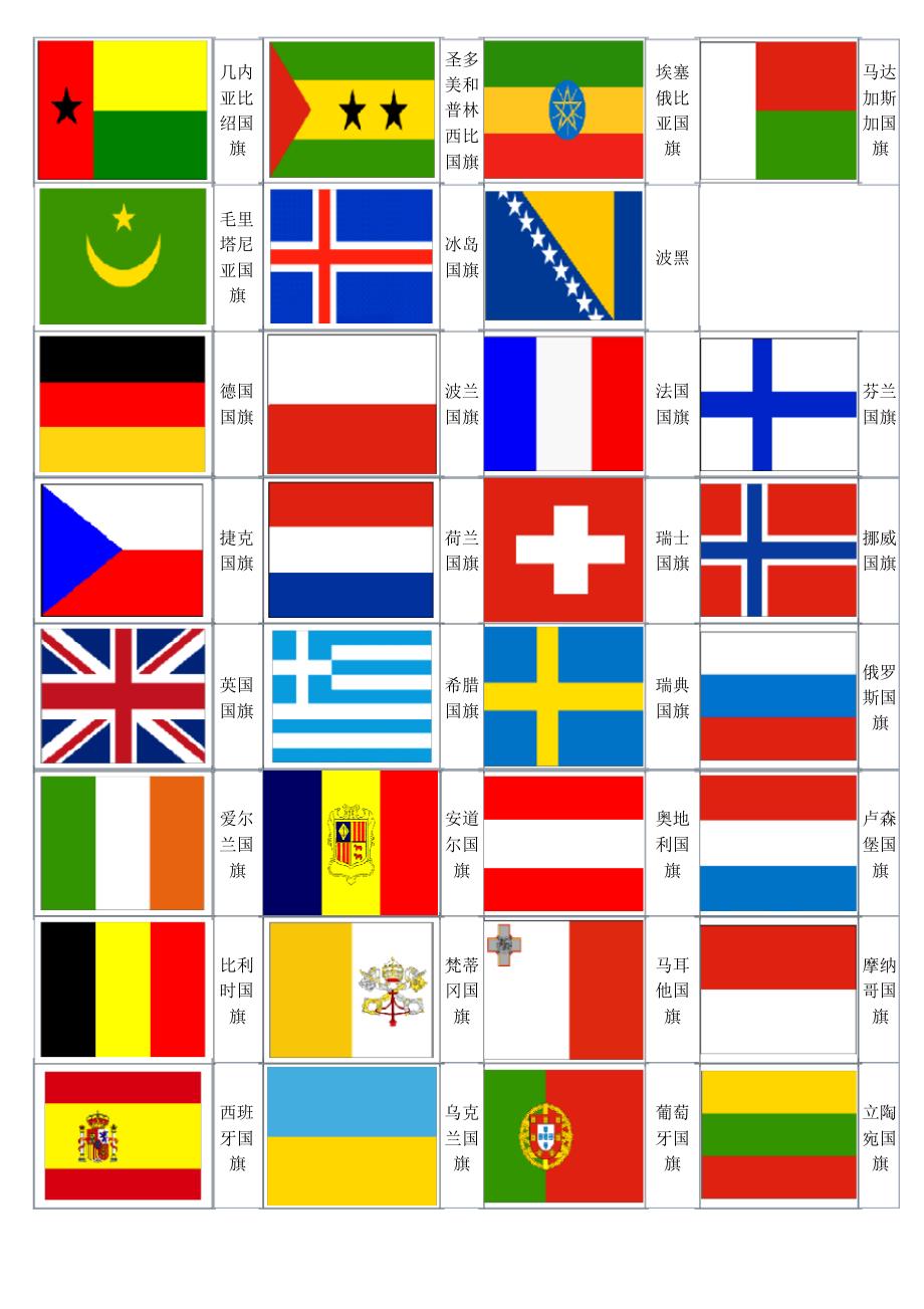 世界各国国旗图片及名称_第4页