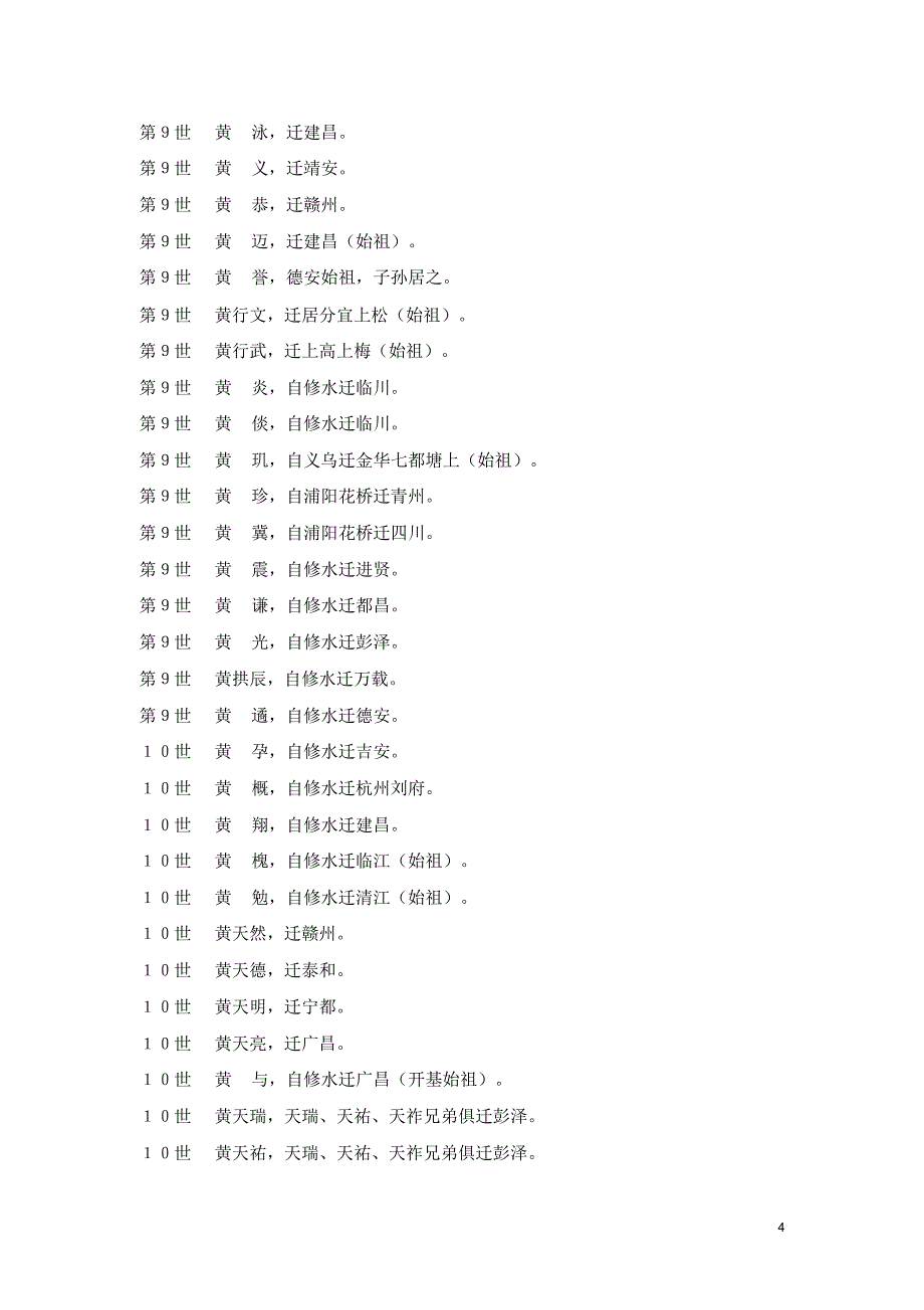 黄玘公后裔迁徙情况简介_第4页