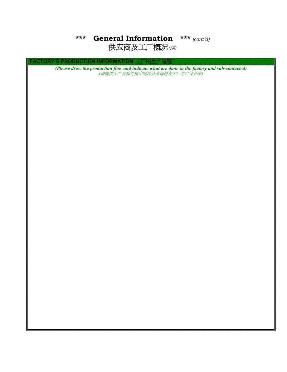 杂货供应商及工厂的评估指引——工厂评估应提供之资料_第5页