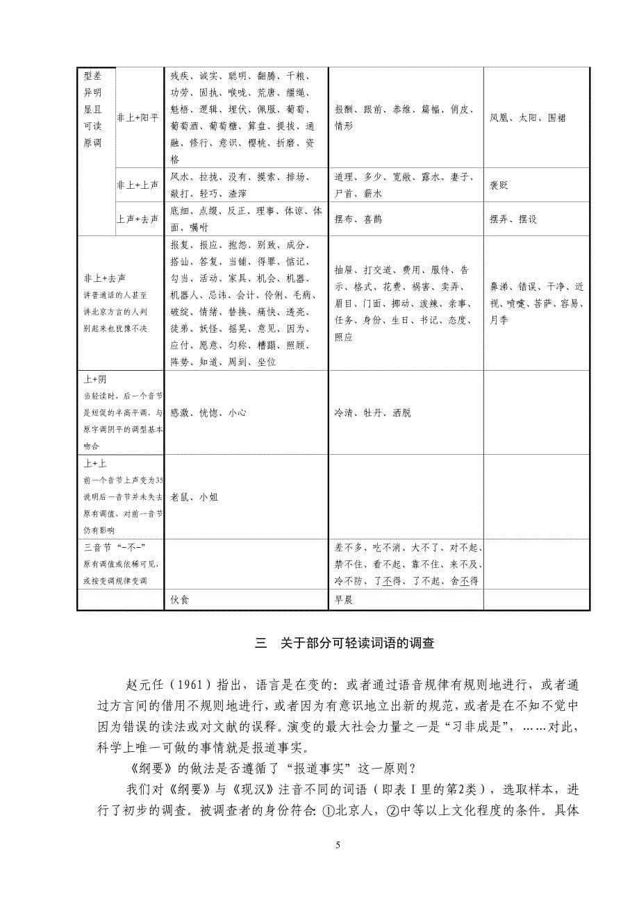 略论普通话水平测试实施纲要中的可轻读词语_第5页