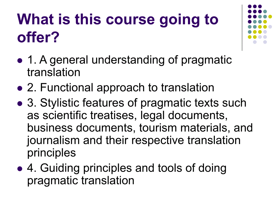 1 An Introduction to Pragmatic Translation_第1页
