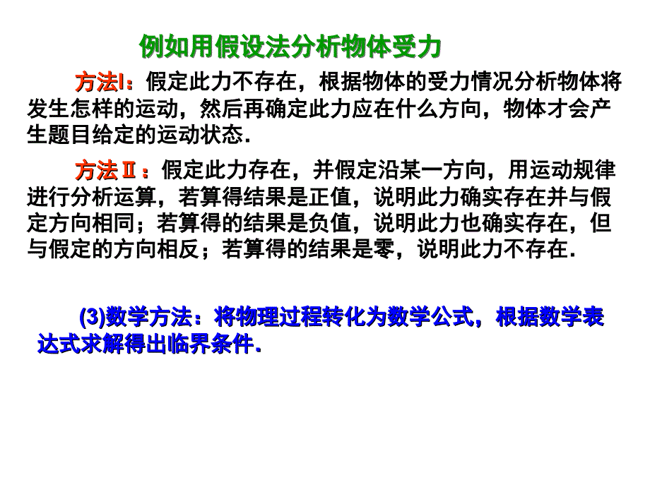 【物理】高考物理二轮复习专题课件：临界和极限值问题09_第3页