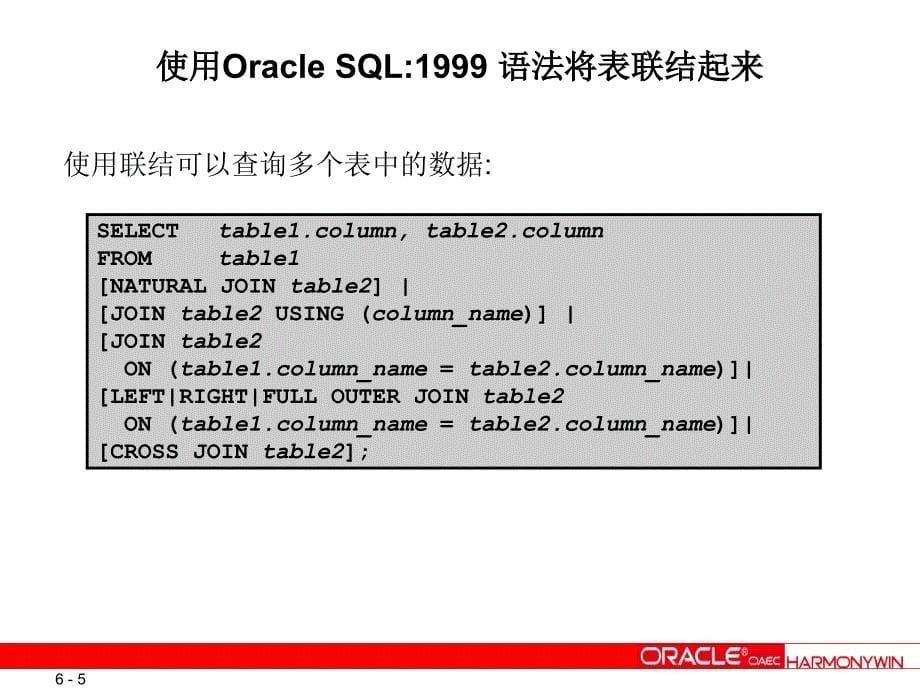 Oracle Les06_显示多个表中的数据_第5页