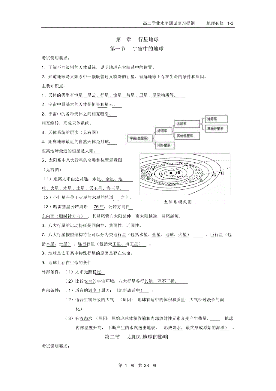 高中地理学业水平测试复习提纲详细版_第1页