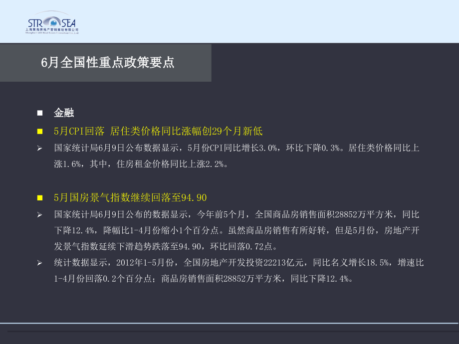 2012年6月全国部分城市房地产市场月报_上海策海_60p_市场调查分析报告_第4页