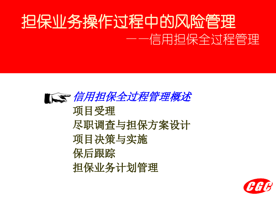 担保业务操作过程中的风险管理——信用担保全过程管理_第3页