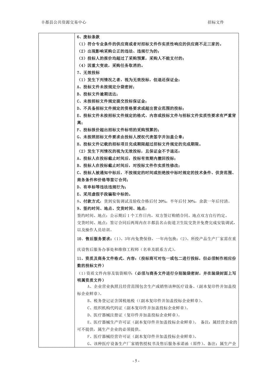 丰都县公共资源交易中心询价采购一览表_第5页