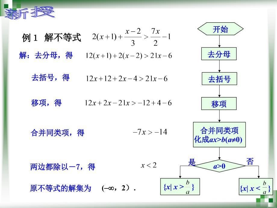 (20150410)人教版中职数学222一元一次不等式(组)的解法_第5页