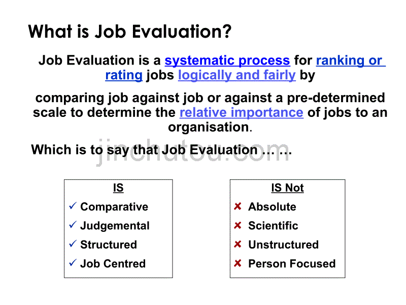 JOB EVALUATION OLD, BOLD OR A STORY UNTOLD_第4页