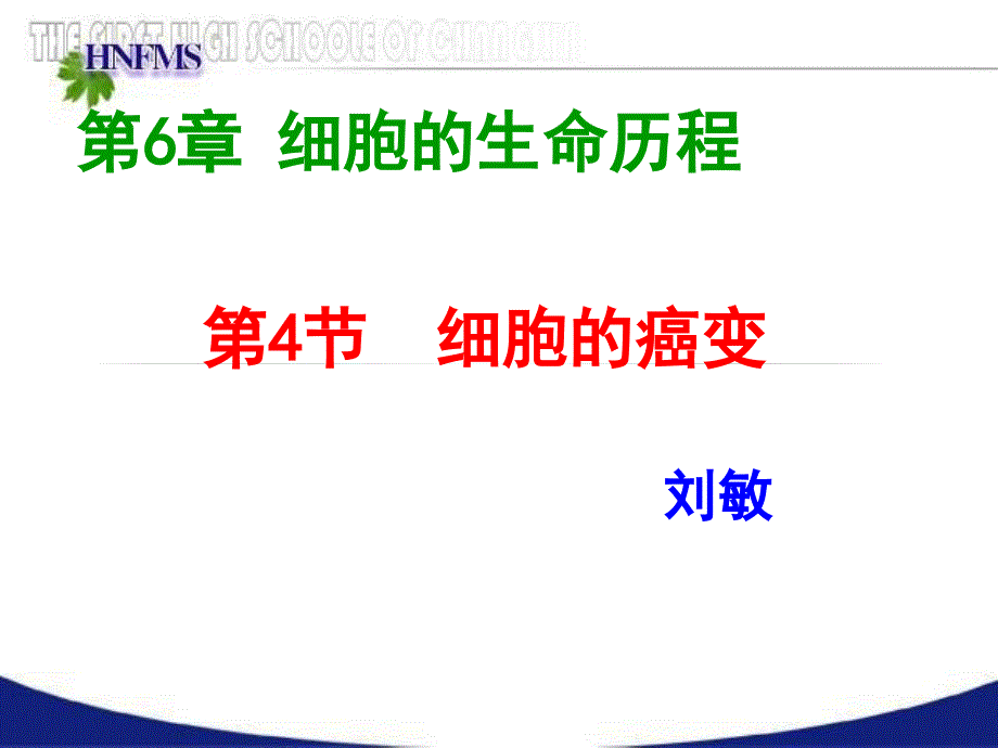 人教版教学课件高中生物6.4细胞的癌变 课件_第4页