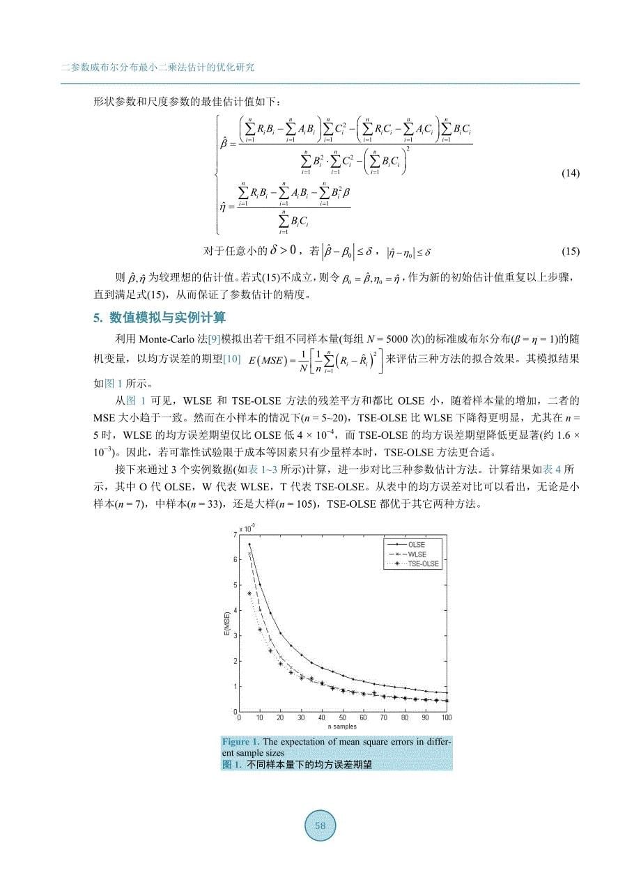 二参数威布尔分布最小二乘法估计的优化研究_第5页