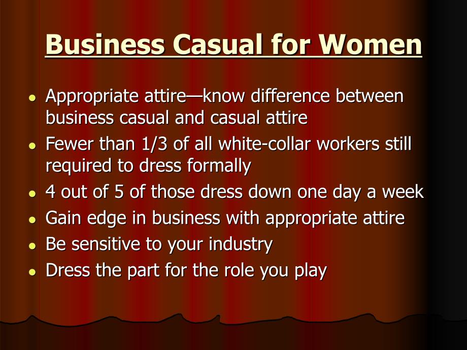 职业女性着装指南Business Attire for Women_第2页