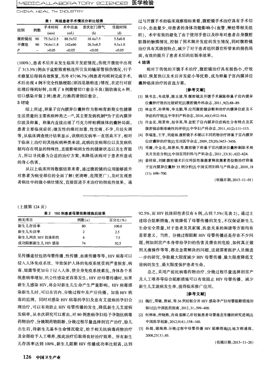 腹腔镜用于卵巢子宫内膜异位囊肿治疗中的临床疗效_第2页