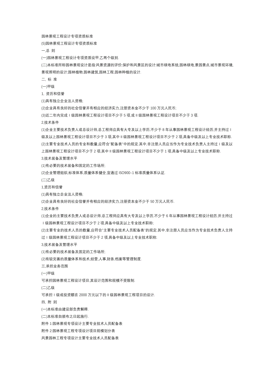 风景园林工地进程专项设计主要专业技术人员配备表_第1页