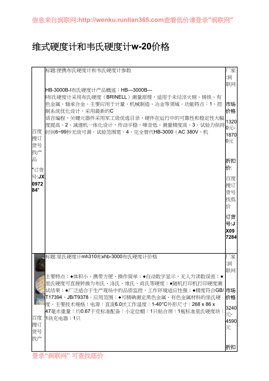 [2017年整理]维式硬度计和韦氏硬度计w-20价格_第1页