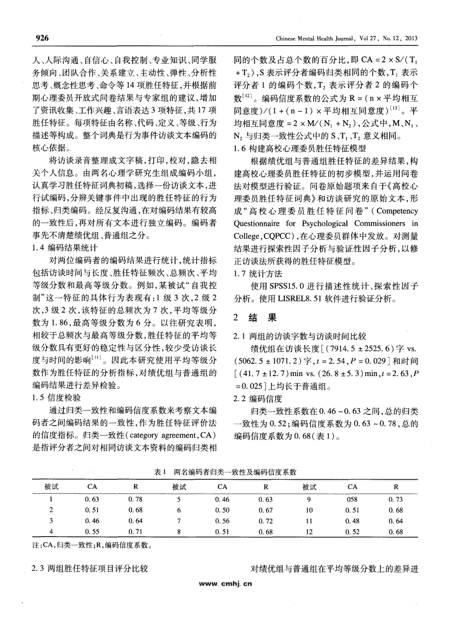 高校心理委员胜任特征模型的建构_第3页