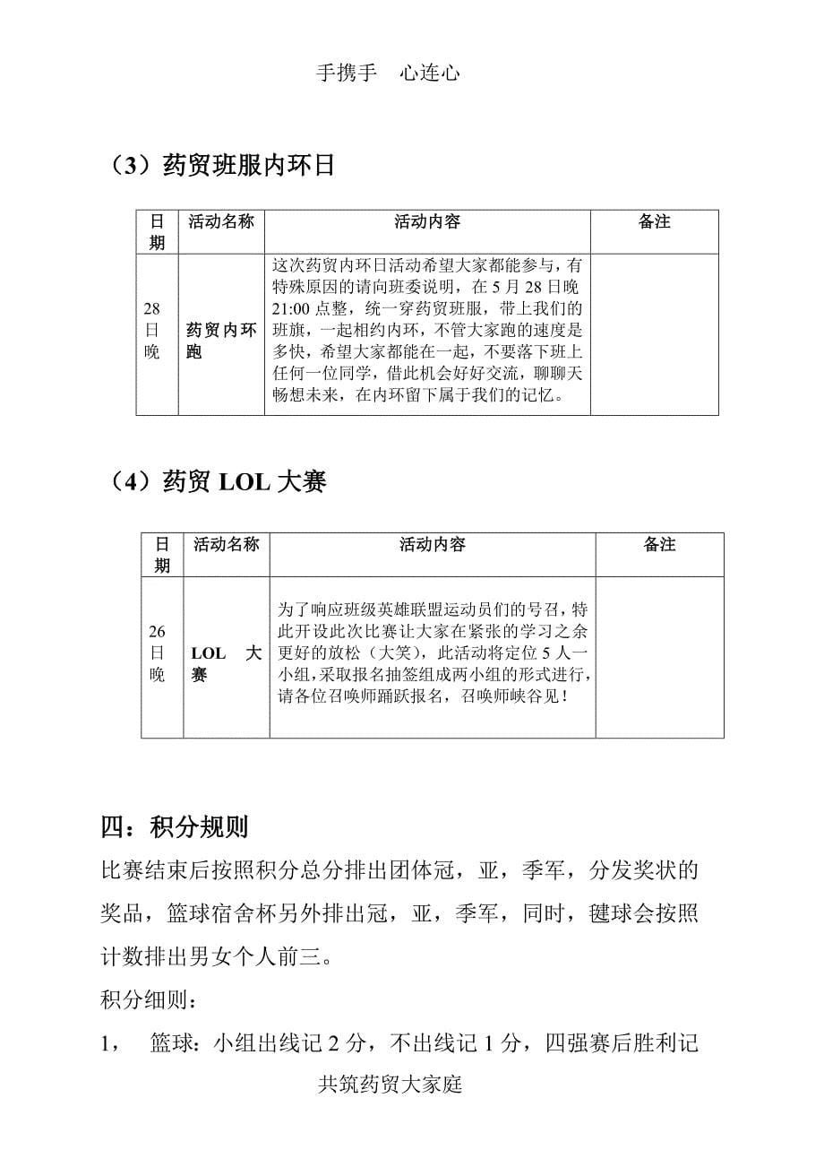 班级趣味运动会策划书_第5页