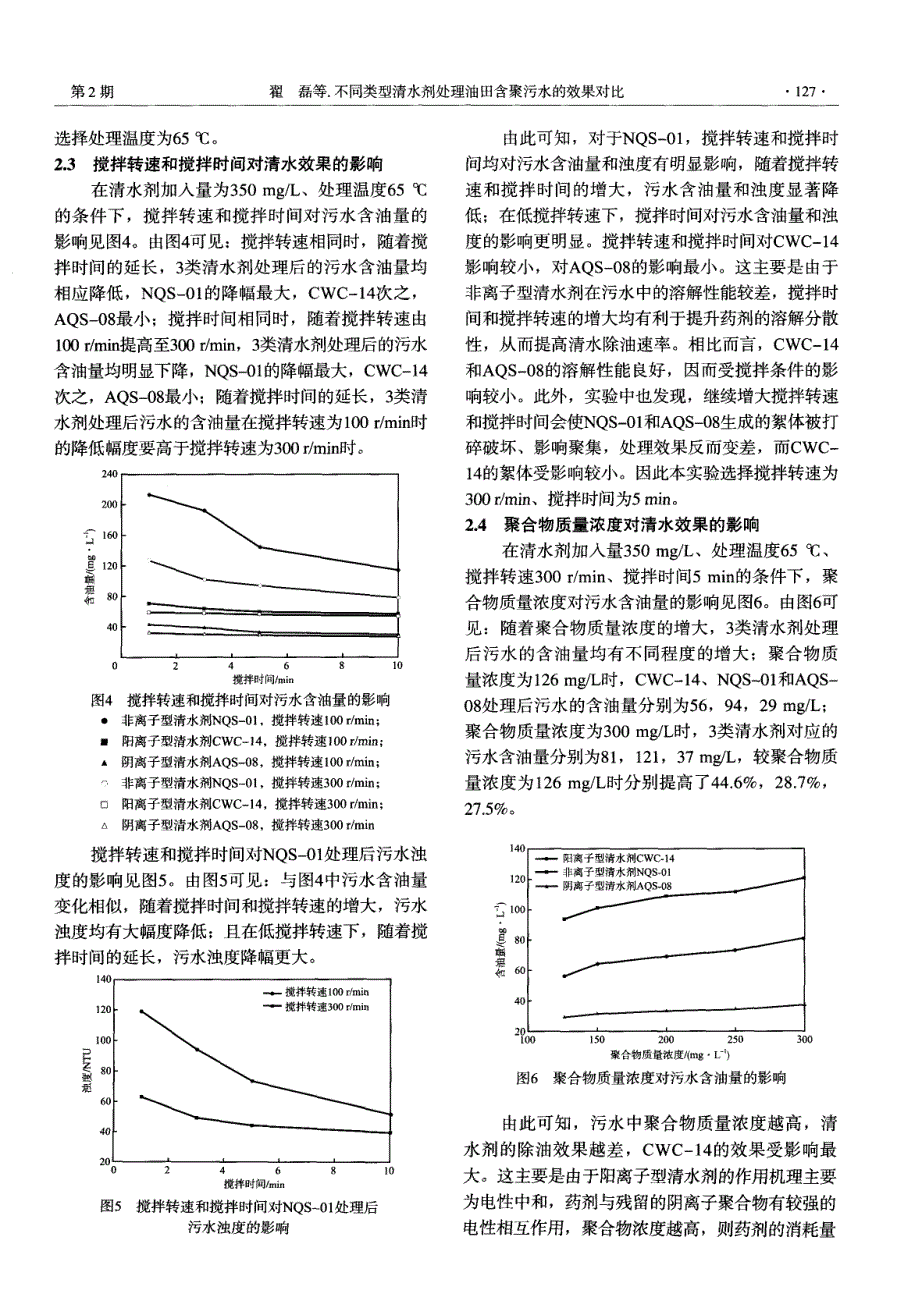 不同类型清水剂处理油田含聚污水的效果对比_第4页