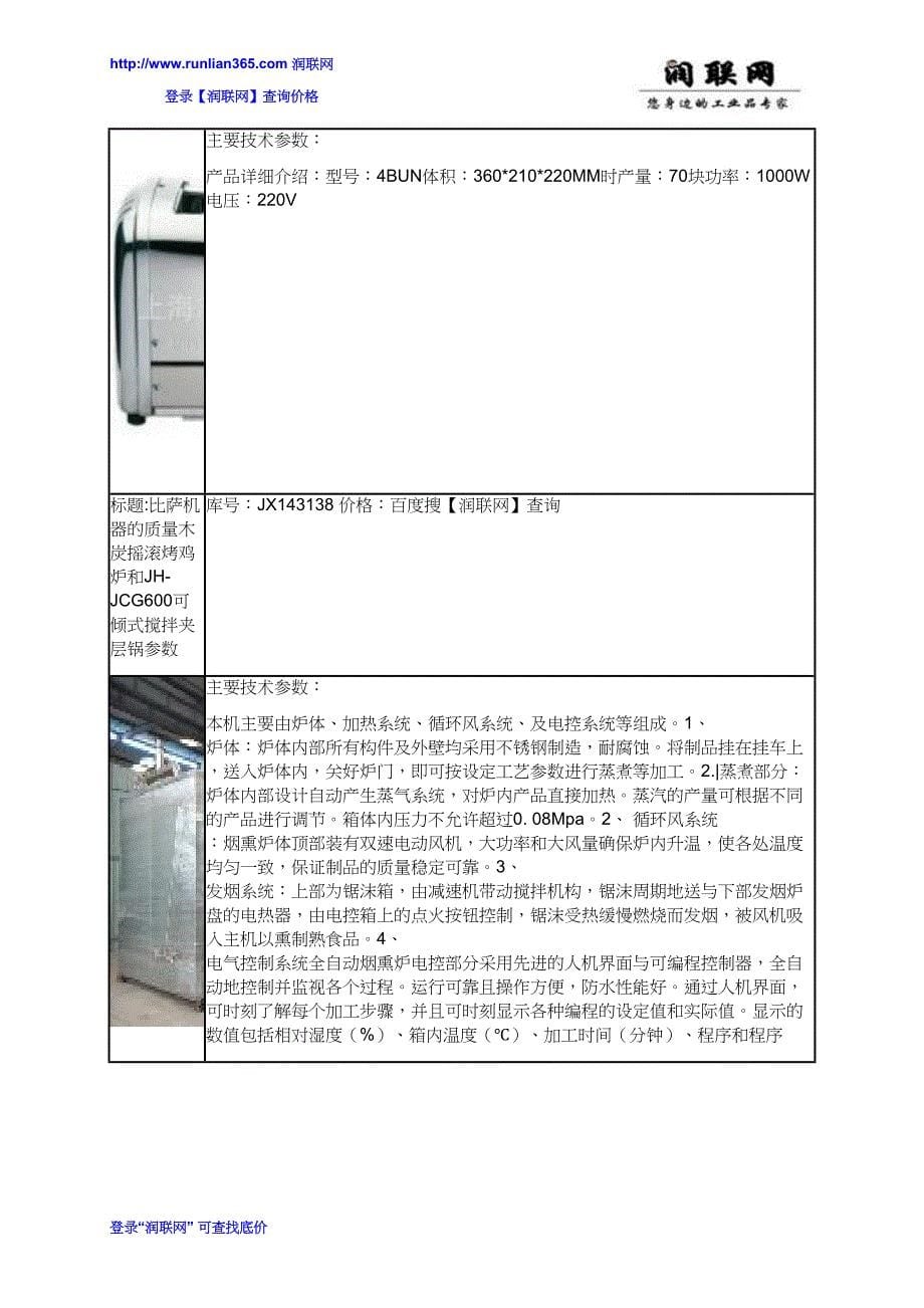 [2017年整理]木碳烤鸡炉和摇摆烤鸡炉价格_第5页