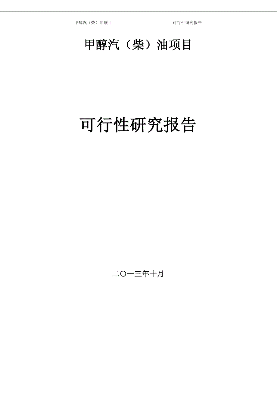 甲醇汽（柴）油项目可行性研究报告项目建议书_第2页