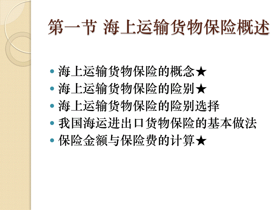 第一节 海上运输货物保险概述_第1页