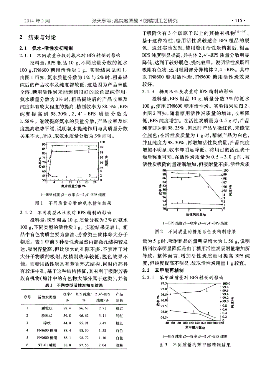 高纯度双酚S的精制工艺研究_第3页