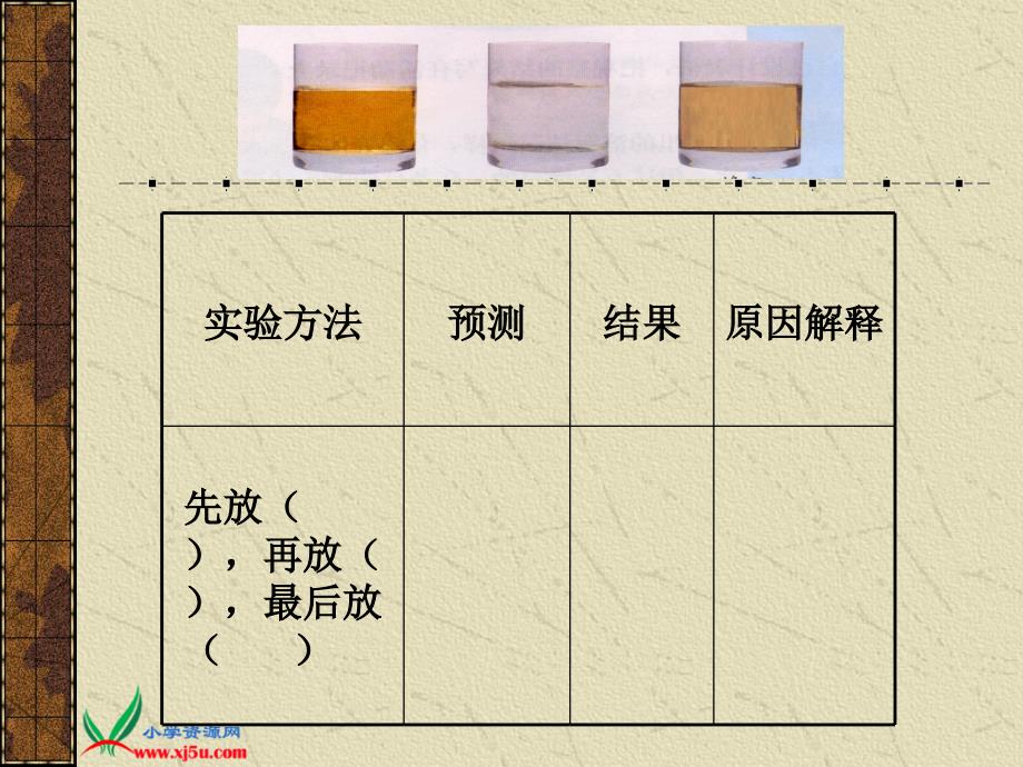 （苏教版）三年级科学下册课件34 把液体倒进水里 （1）_1_第3页