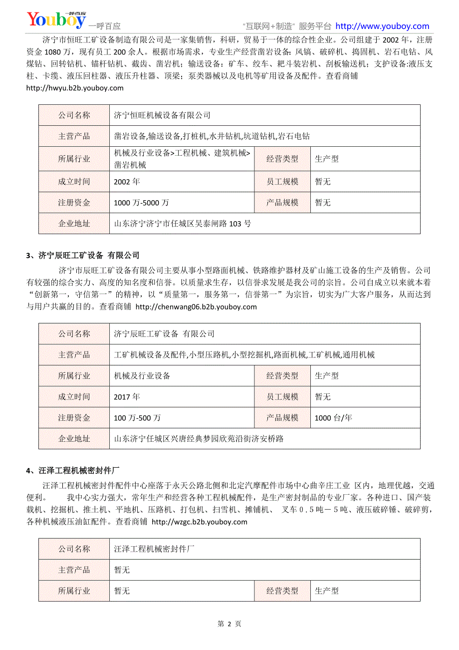 2018年国内凿岩机械产品商家_第2页