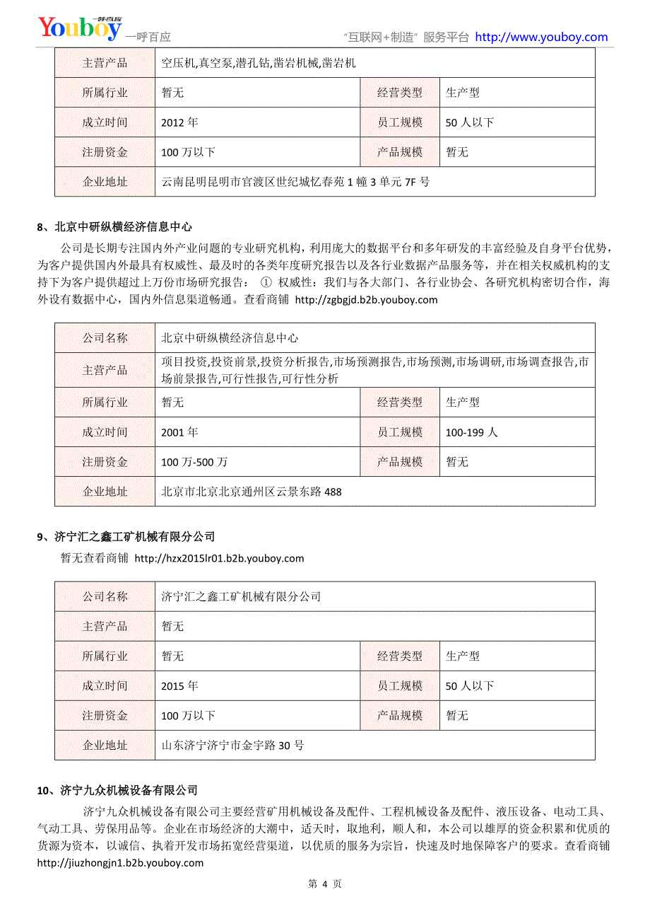 2018年国内凿岩机械产品商家_第4页