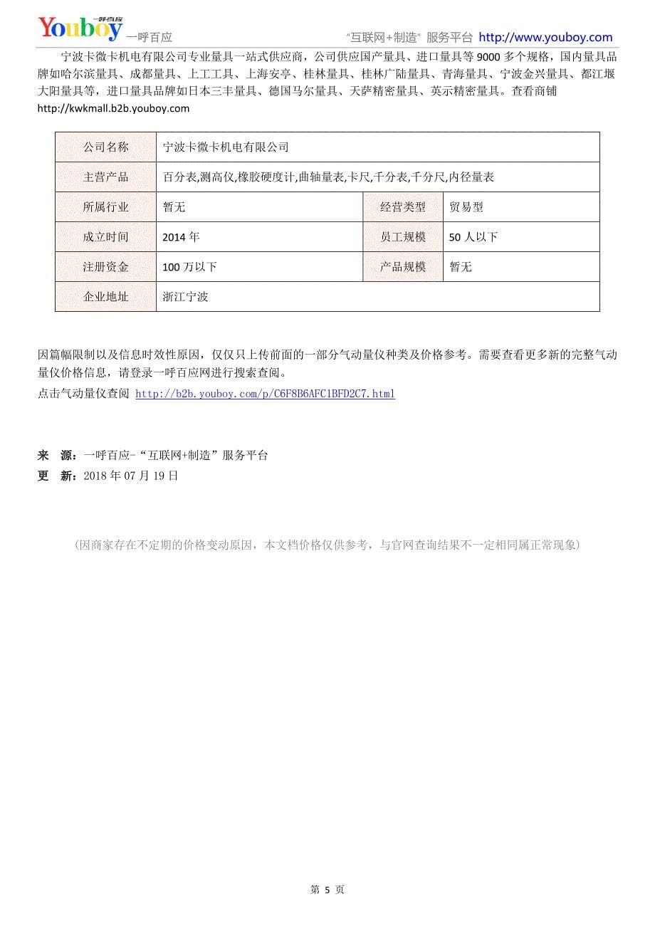 2018年国内气动量仪产品商家_第5页