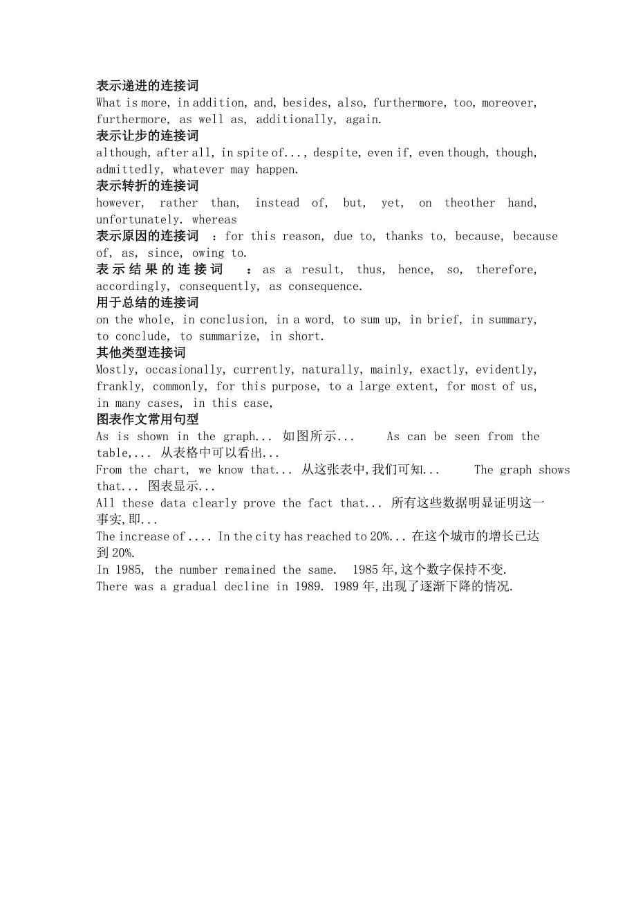 2018年江苏省专转本英语翻译中常见连接词_第5页