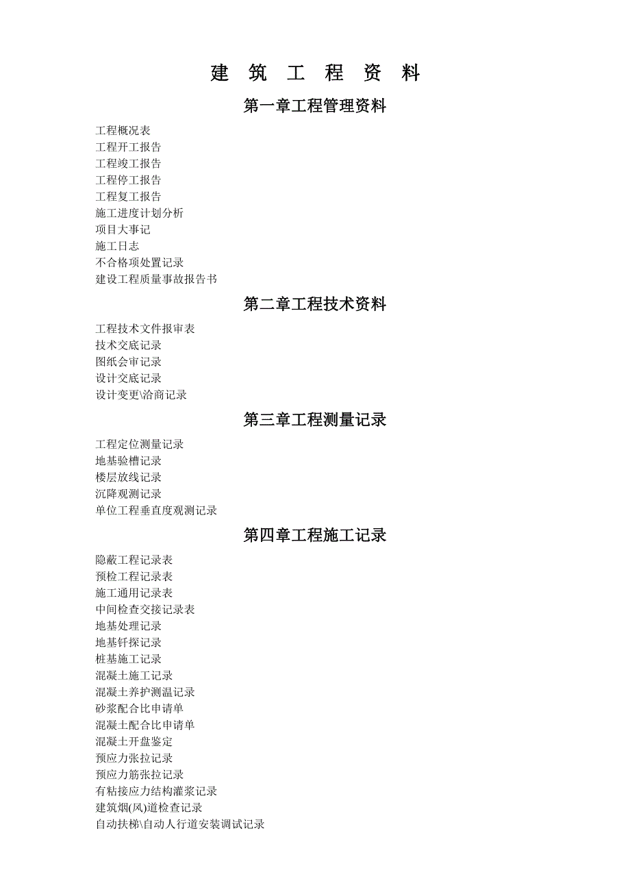 建筑工程内业资料(全套)_第1页