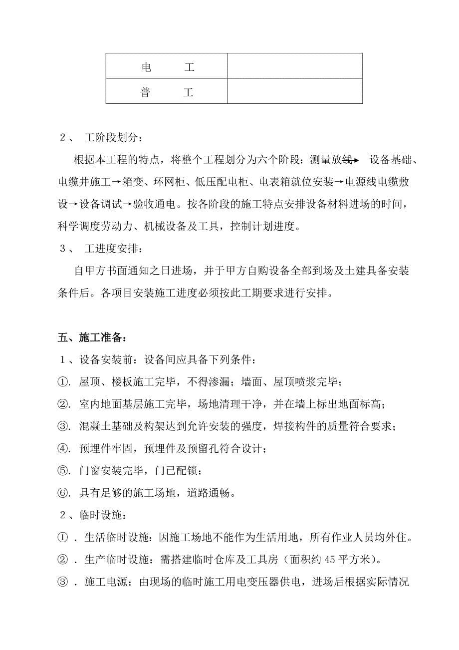 某小区供配电工程施工组织设计_第5页