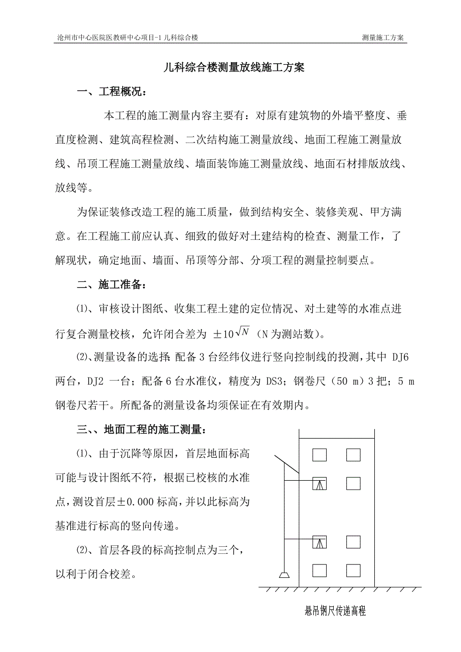 装饰装修工程测量施工方案_第2页