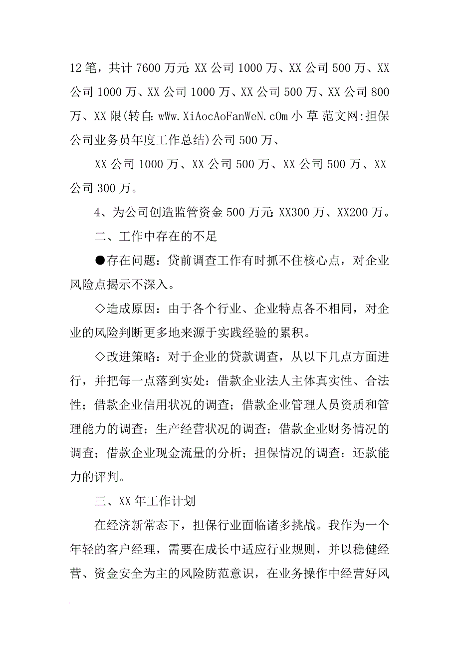 担保公司业务员年度工作总结_第2页