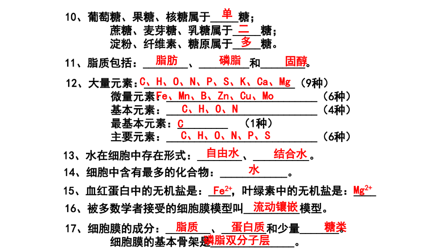 高中生物会考知识大全(2018年新高考改革)_第3页