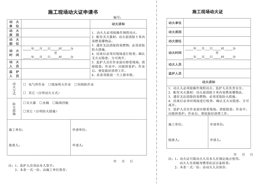 动火证标准格式_第1页