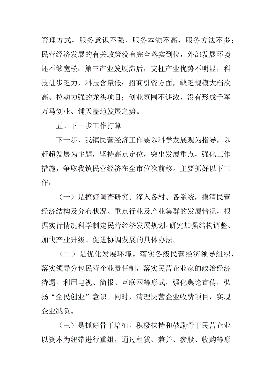 xx年乡镇民营经济工作总结_1_第3页