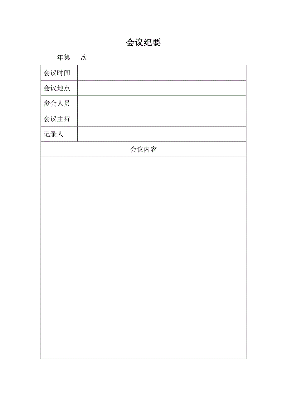 会议签到表和会议纪要表_第2页