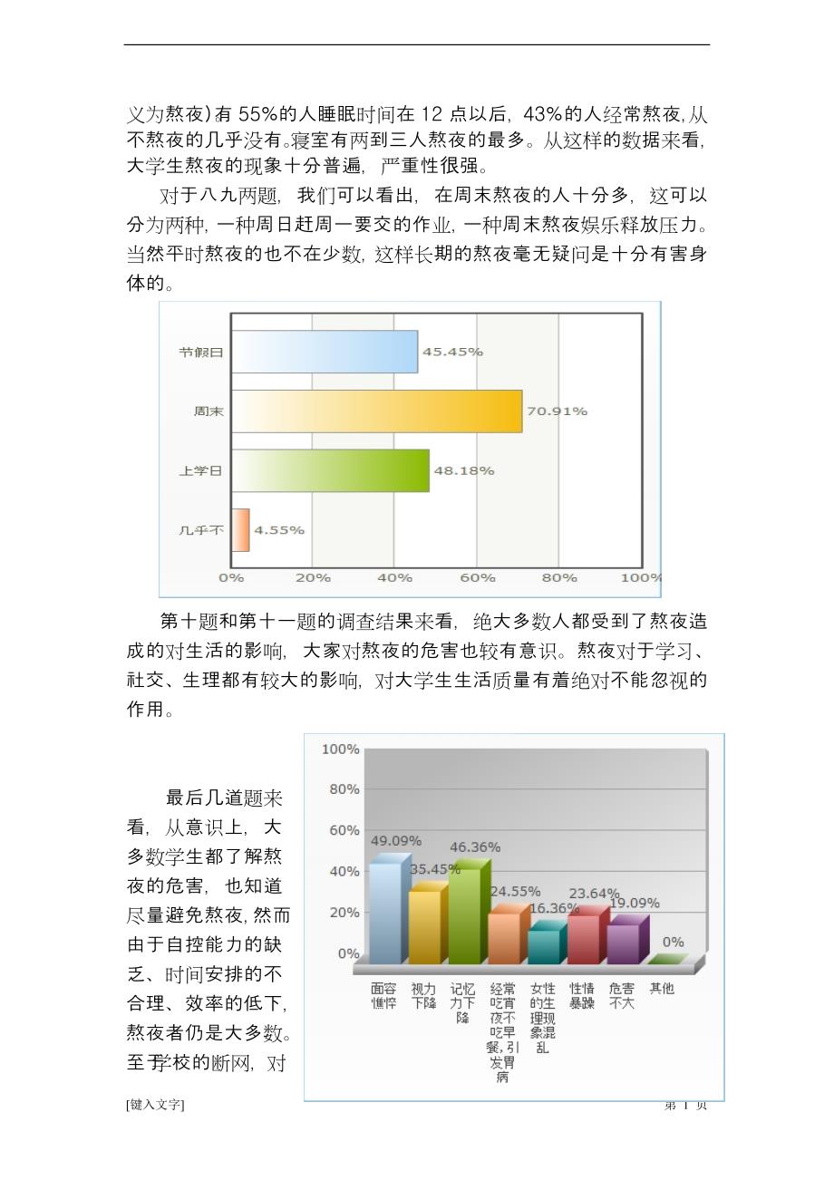 思修调查报告-关于大学生熬夜现象的调查问卷及报告_第2页