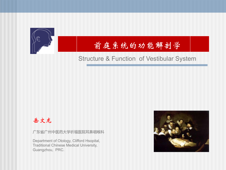 岳文龙《前庭系统的功能解剖学》----1_第1页