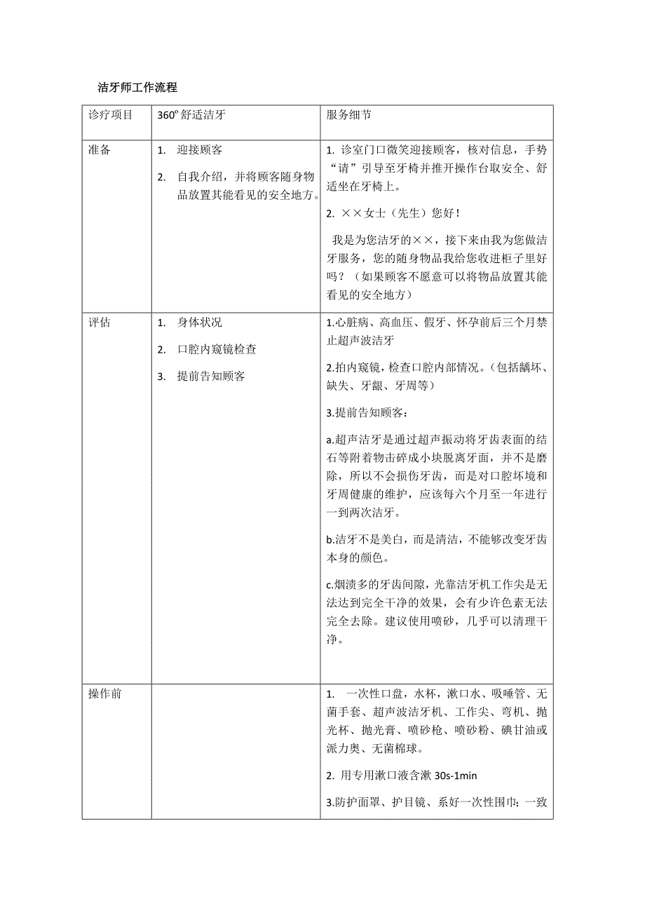 洁牙师工作服务流程_第1页